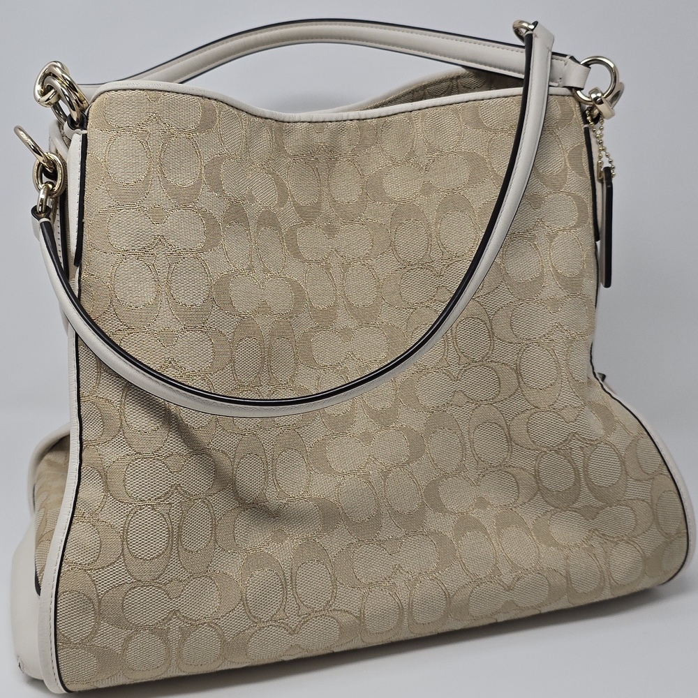 Coach Beige Signature Tote Bag